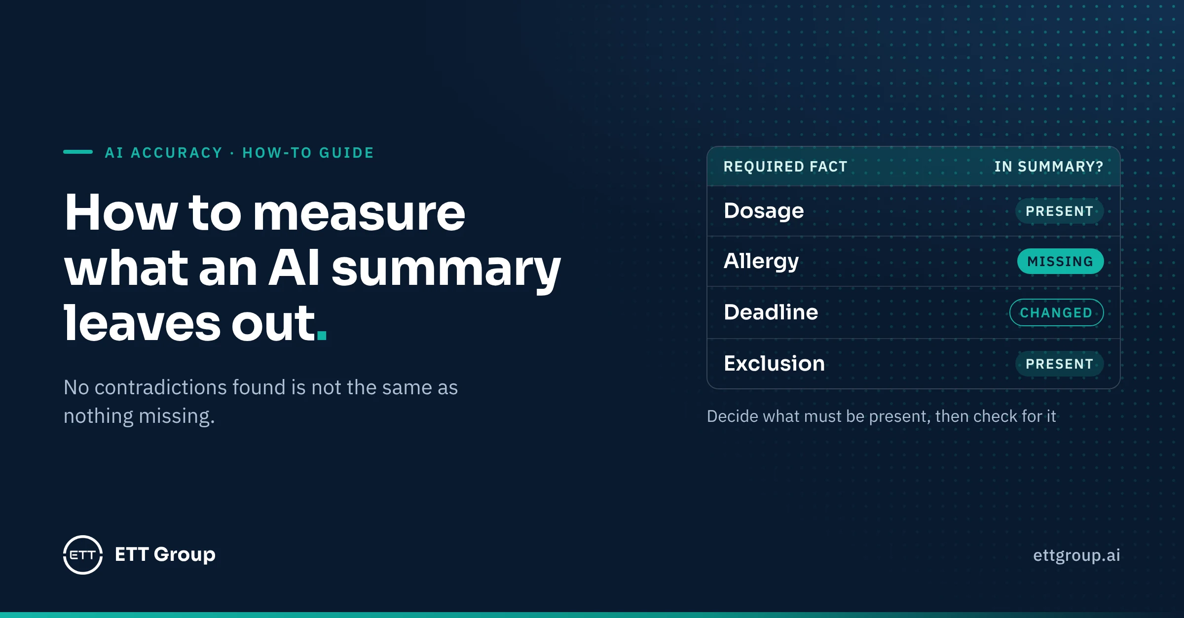 How to measure what an AI summary leaves out